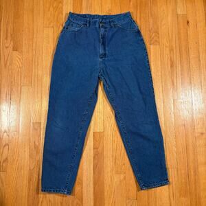 Vintage 80s Lee Riders Womens Dark Wash Blue Jeans